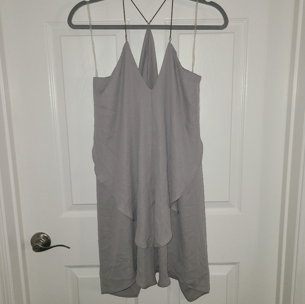 Charlotte Russe Gray Halter Sundress Cocktail